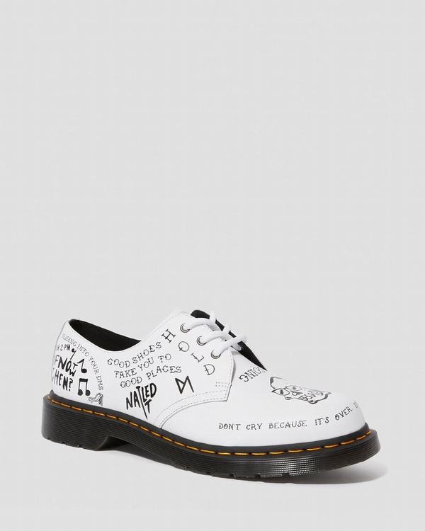 Dr Martens Dámské Polobotky 1461 Scribble Černé Bílé, CZ-380452